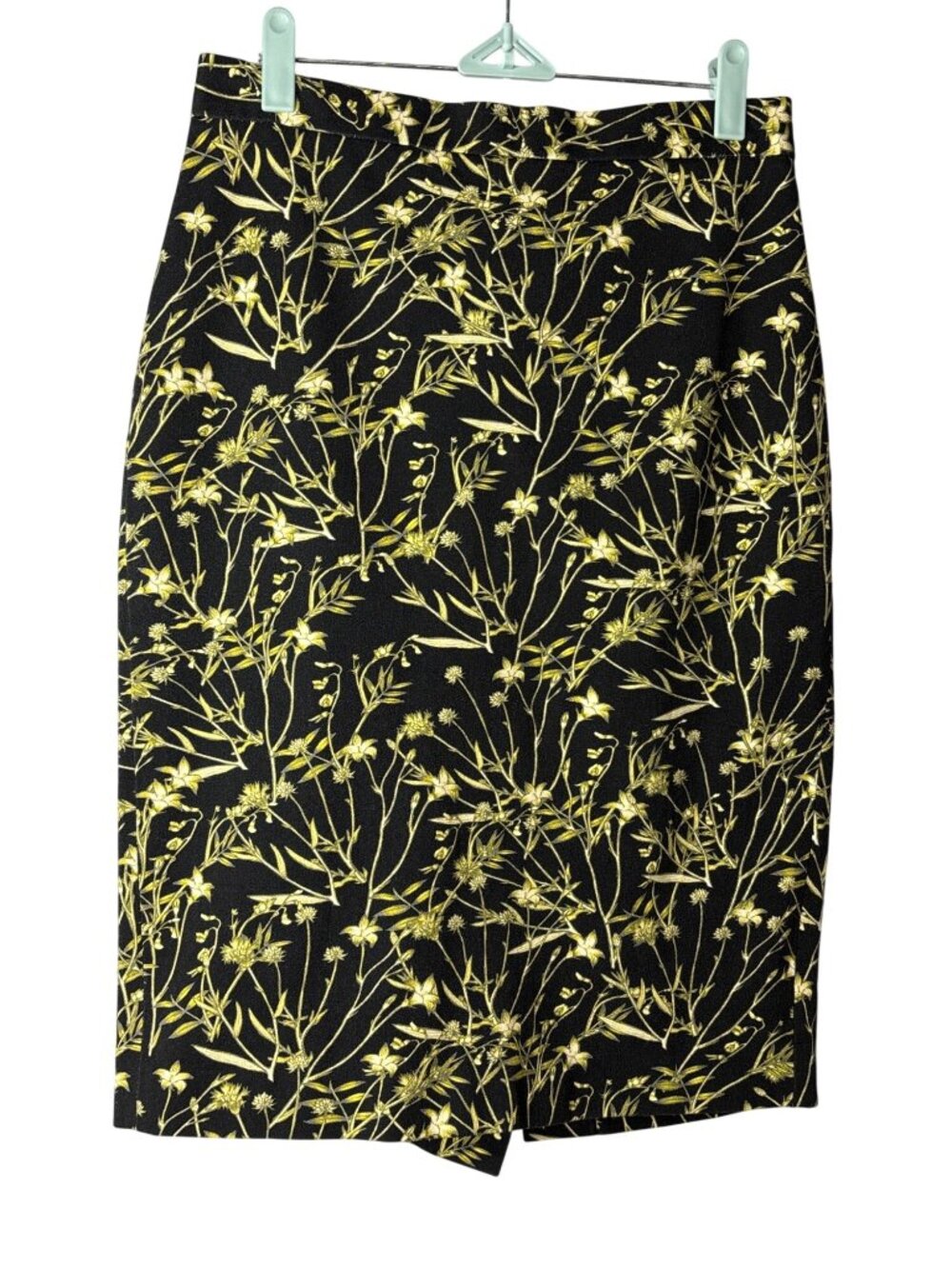 Banana Republic Midi Pencil Skirt Size 6 Black Green Cream